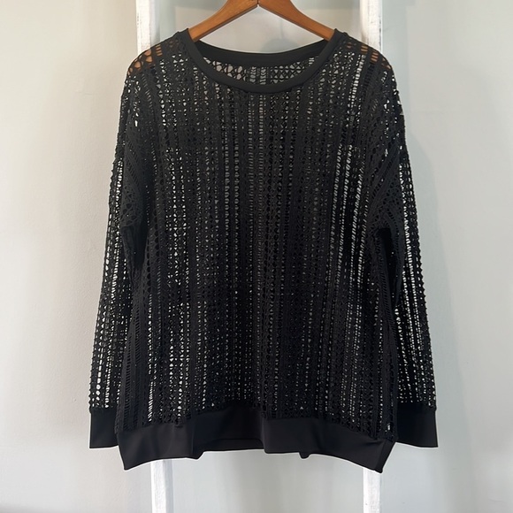 FABLETICS Sophie laser cut layering black tunic large - Picture 6 of 10